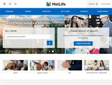 Tablet Screenshot of metlife.com.mx